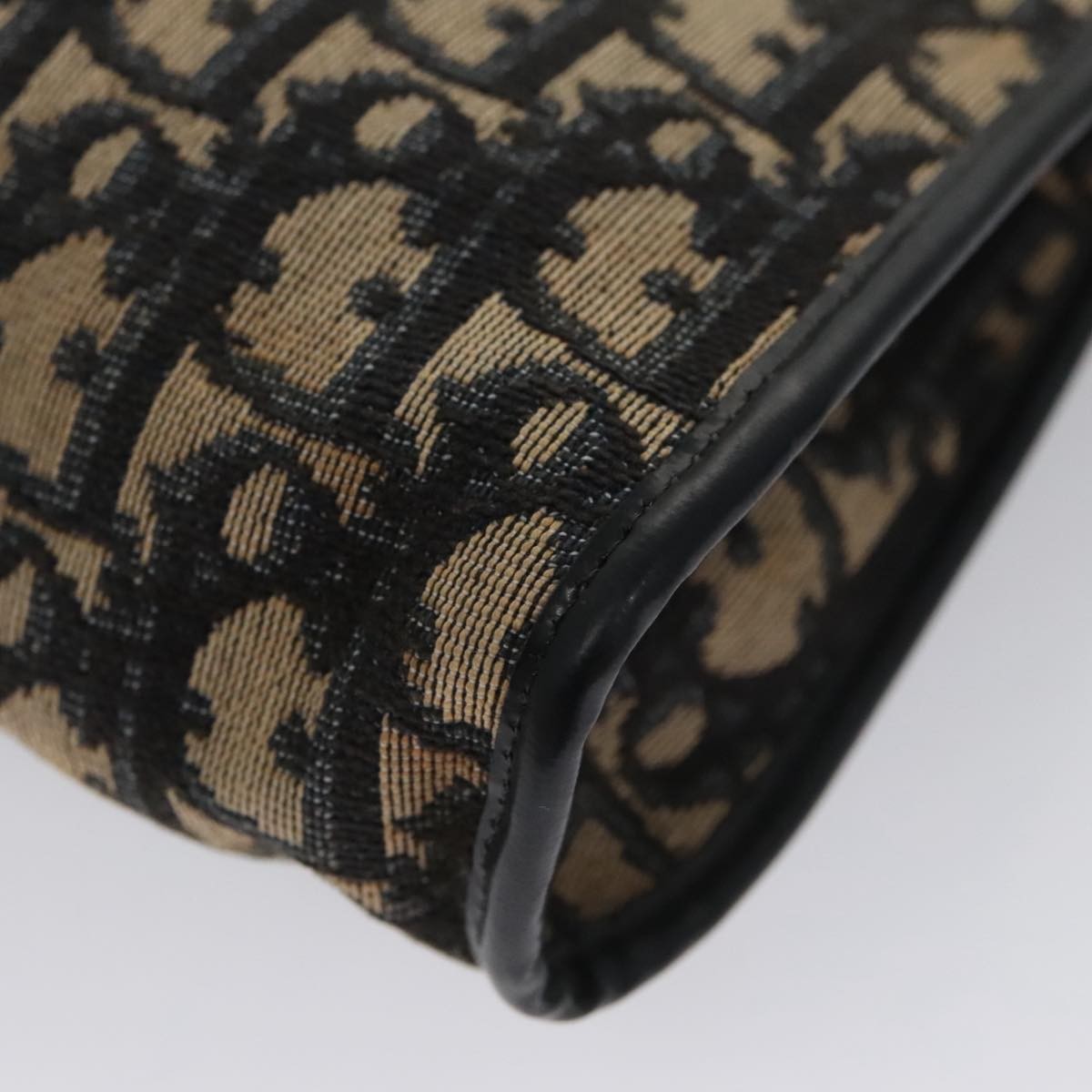 Christian Dior Vintage Trotter Shoulder Bag Canvas, NAVY, CANVAS, Shoulder bag