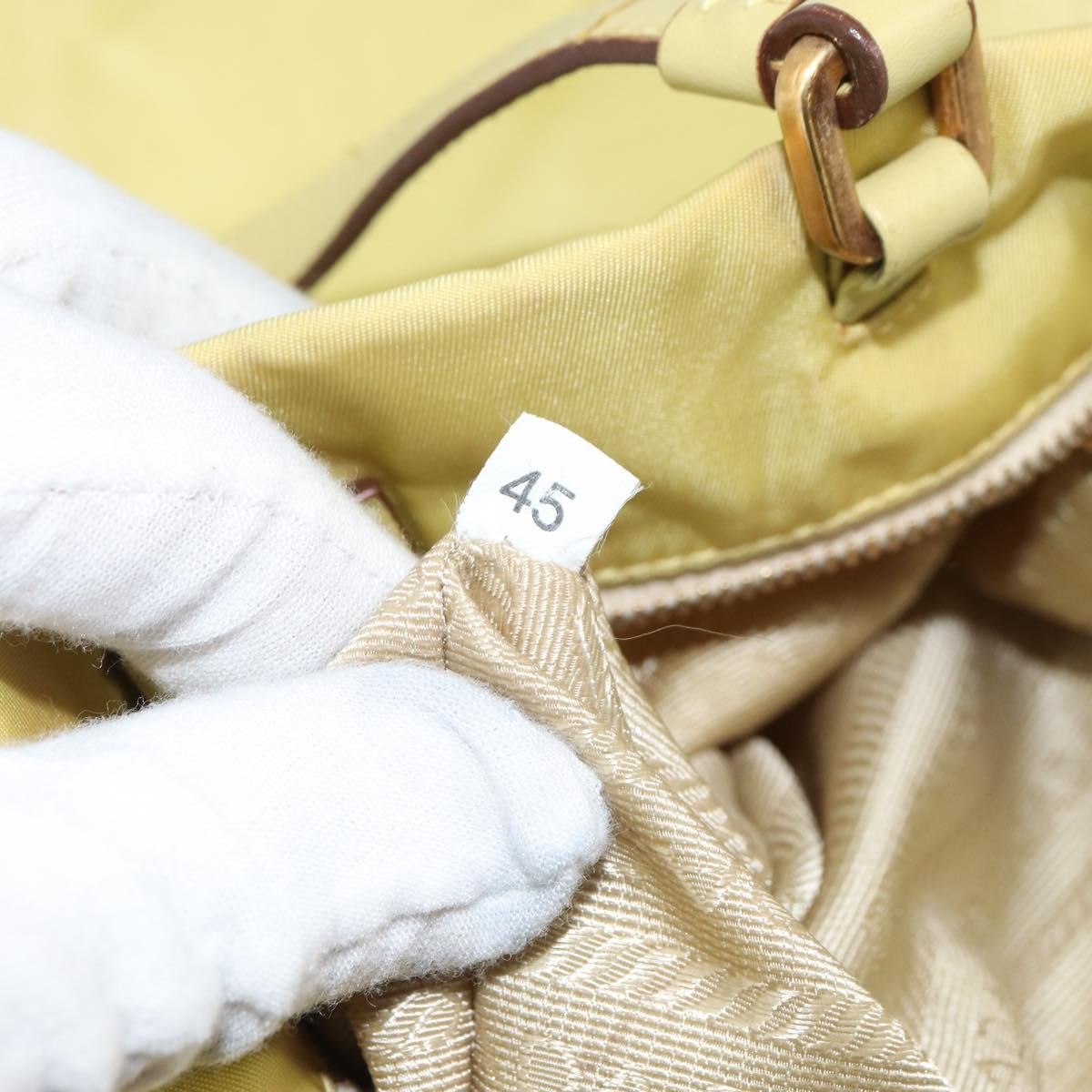Prada Vintage Tote Nylon, Yellow, Nylon, Tote Bag