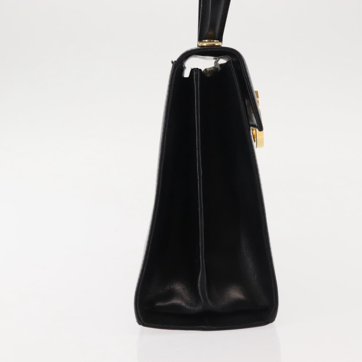 Salvatore Ferragamo Gancini Convertible Top Handle Bag Leather, BLACK, LEATHER, Handbag