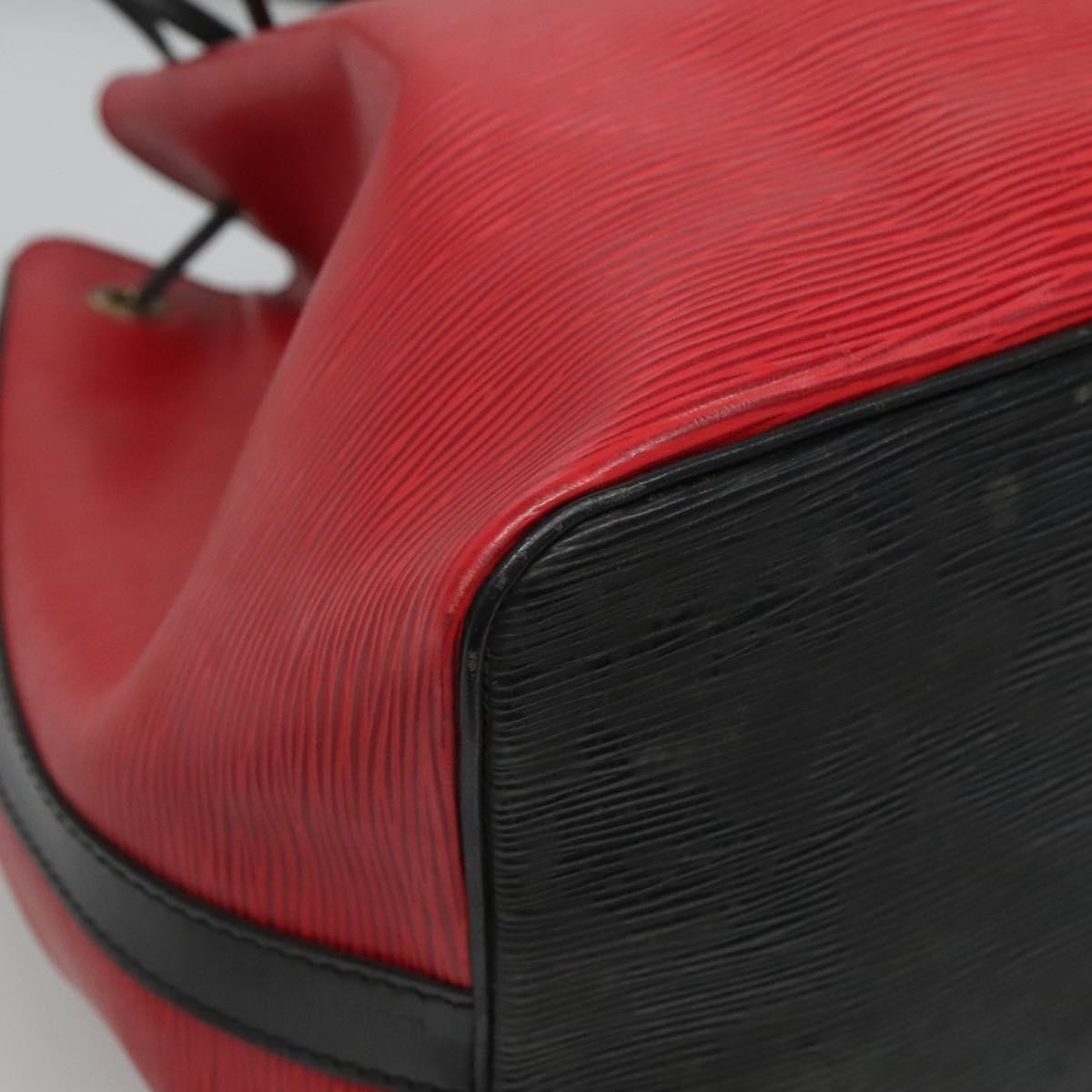 Louis Vuitton Petit Noe Handbag Two Tone Epi Leather, RED, LEATHER, Handbag