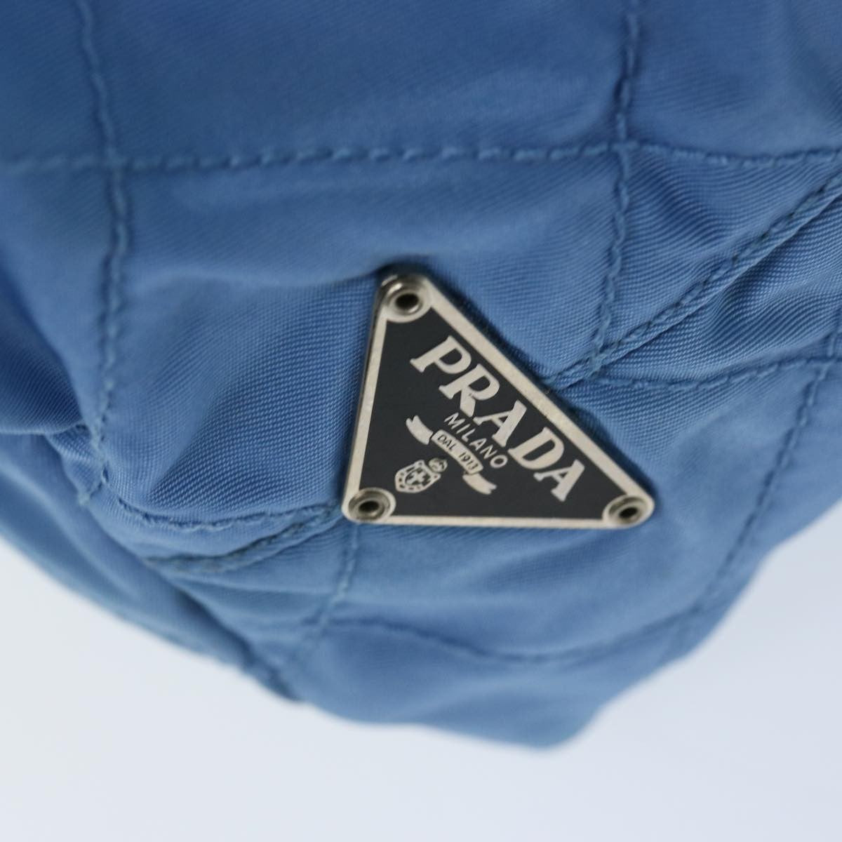 Prada Vintage Zip Tote Tessuto, BLUE, NYLON, Tote bag