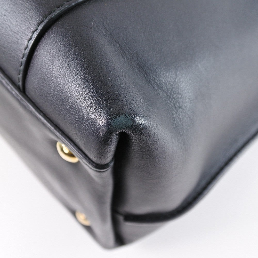 Salvatore Ferragamo Gancini Lock Flap Tote Leather, BLACK, LEATHER, Tote bag