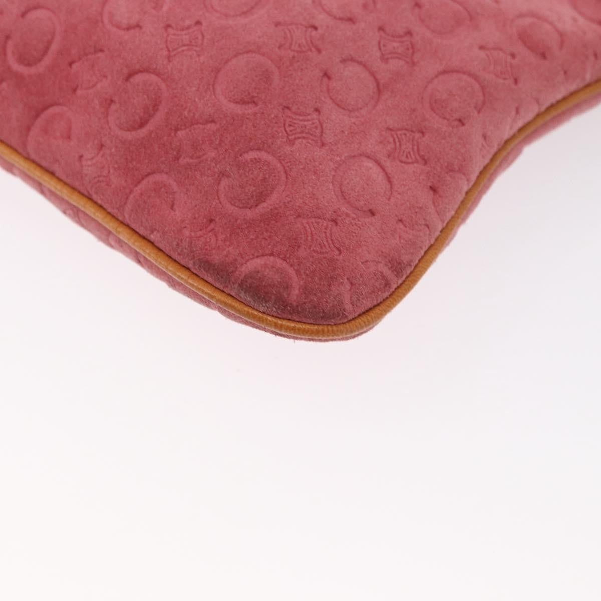 Celine C Macadam Shoulder bag Suede, PINK, SUEDE, Shoulder bag
