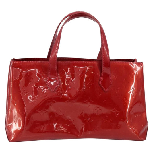 Louis Vuitton Wilshire Handbag Monogram Vernis, RED, PATENT_LEATHER, Handbag