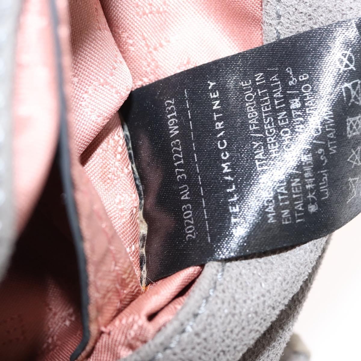 Stella McCartney Falabella Fold Over Crossbody Bag Shaggy Deer, GRAY, POLYESTER, Crossbody bag