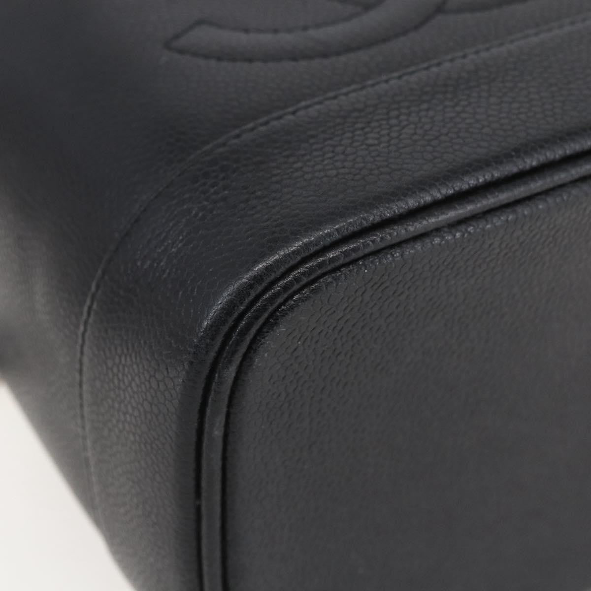 Chanel Vintage Timeless Cosmetic Case Caviar, BLACK, LEATHER, Clutche & pouche