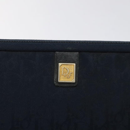 Christian Dior Vintage Trotter Pouch Diorissimo Canvas, NAVY, CANVAS, Clutche & pouche