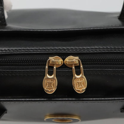 Celine Circle Logo Handbag Leather, BLACK, LEATHER, Handbag