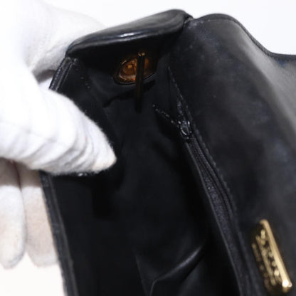 Bally Vintage Shoulder Bag Leather, BLACK, LEATHER, Shoulder bag