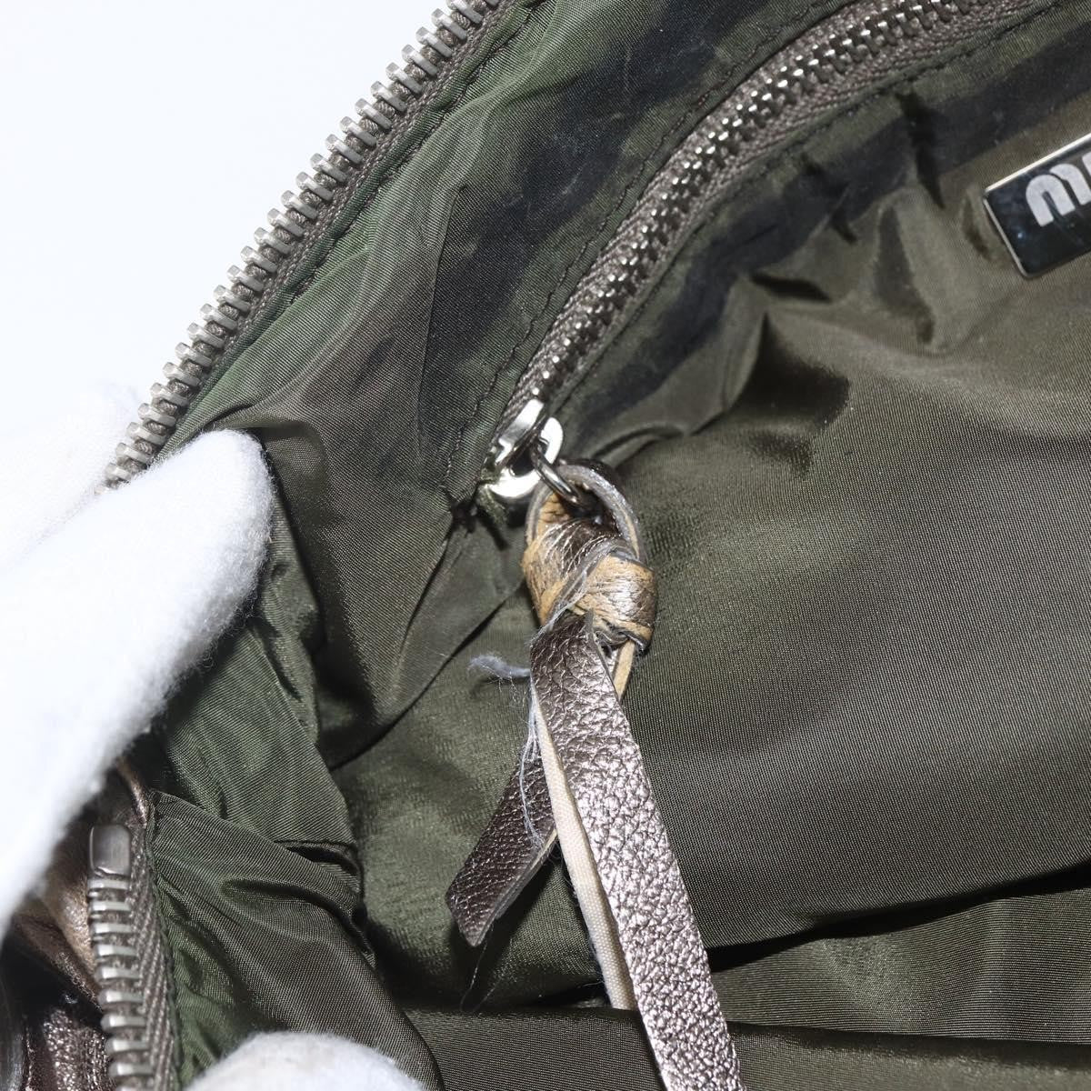 Miu Miu Shoulder Bag Leather, GOLD, LEATHER, Shoulder bag