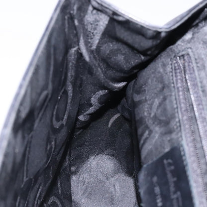 Salvatore Ferragamo Gancini Shoulder Bag Leather, BLACK, LEATHER, Shoulder bag