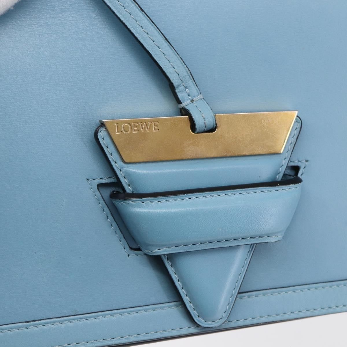 Loewe Barcelona Shoulder Bag Leather, BLUE, LEATHER, Shoulder bag