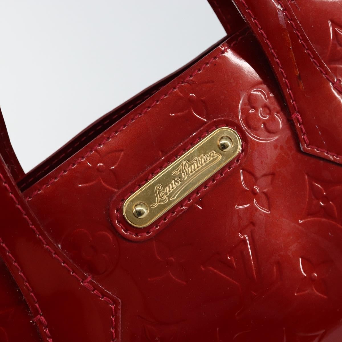 Louis Vuitton Wilshire Handbag Monogram Vernis, RED, PATENT_LEATHER, Handbag
