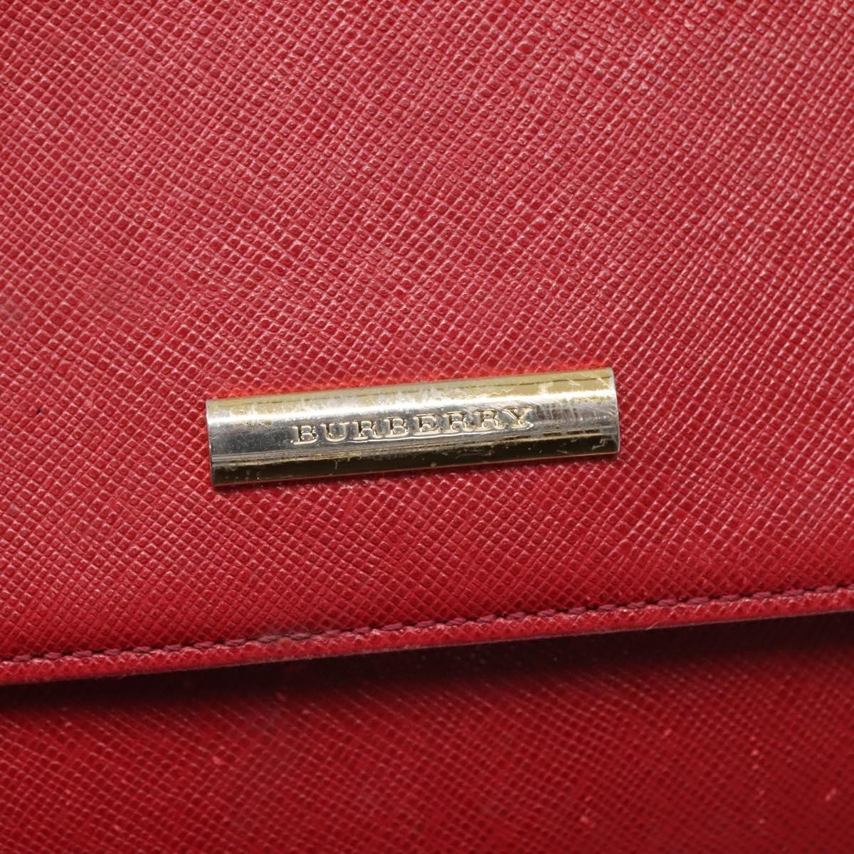 Burberry Vintage Handbag Leather, RED, LEATHER, Handbag