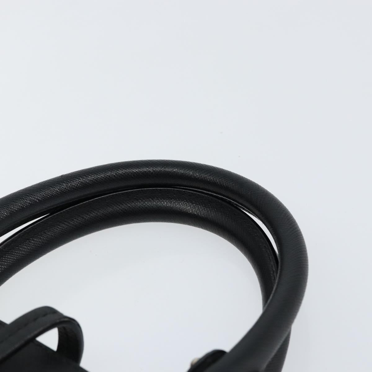 Salvatore Ferragamo Gancini handbag Leather, BLACK, LEATHER, Handbag