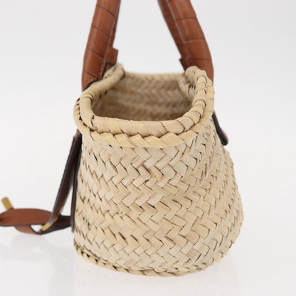 Chloe Marcie Basket Bag Raffia and Leather, BEIGE, WICKER, Handbag