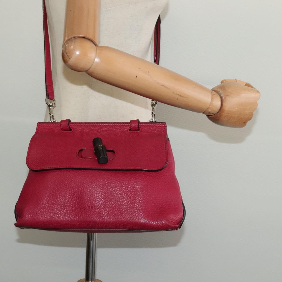 Gucci Bamboo Daily Top Handle Bag Leather, PINK, LEATHER, Handbag