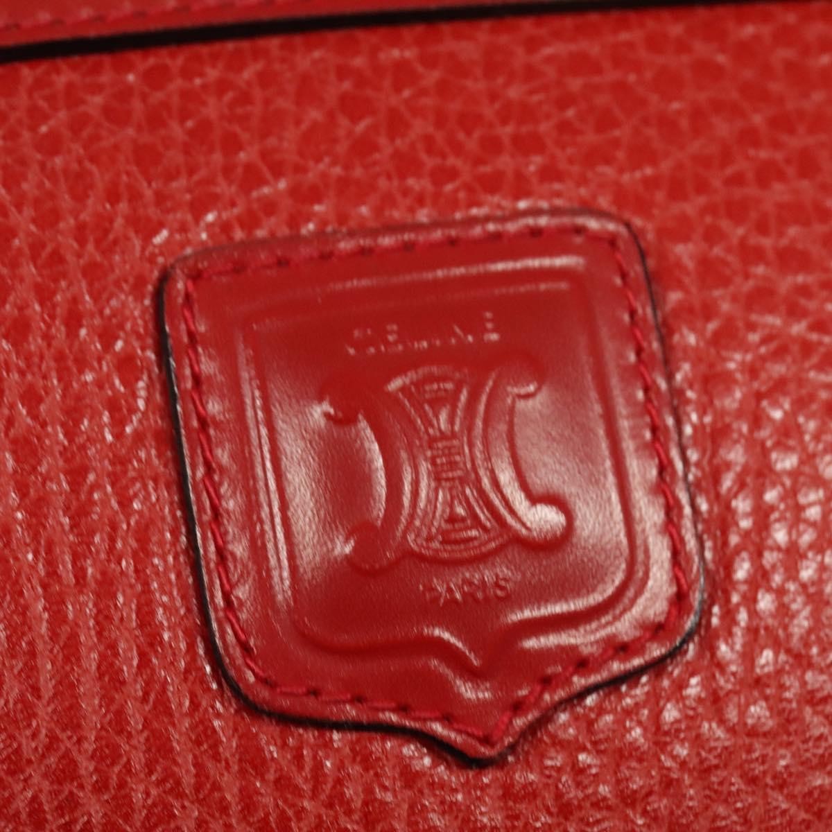 Celine Shoulder Bag Leather, RED, LEATHER, Shoulder bag