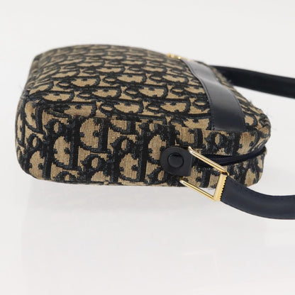 Christian Dior Vintage Trotter Crossbody Bag Diorissimo Coated Canvas, NAVY, CANVAS, Shoulder bag