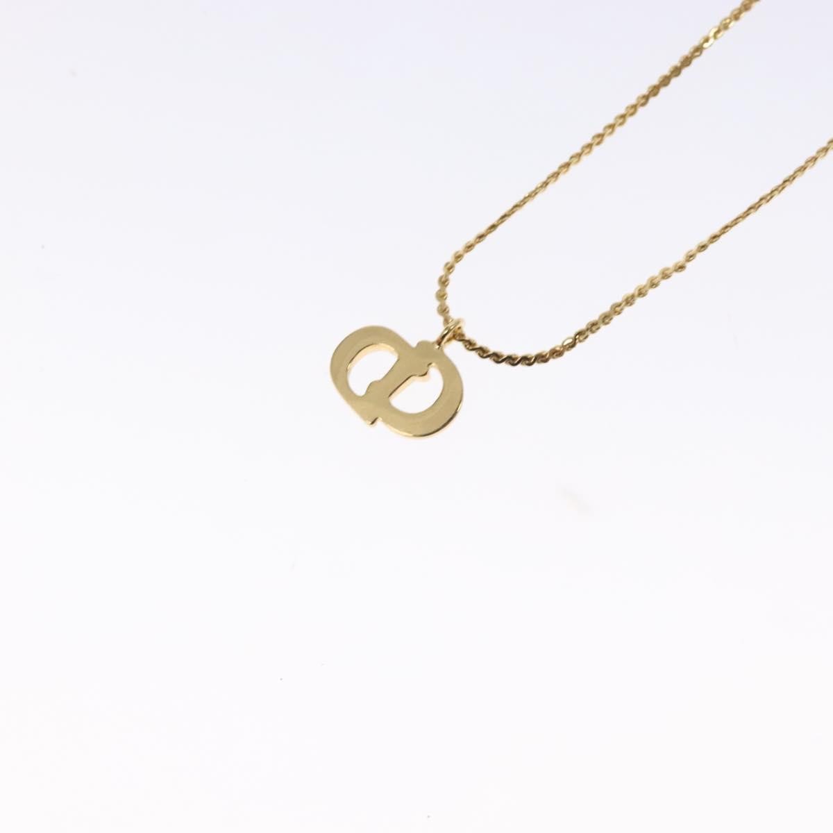 Christian Dior CD Pendant Necklace Gold-plated, GOLD, METAL, Necklace