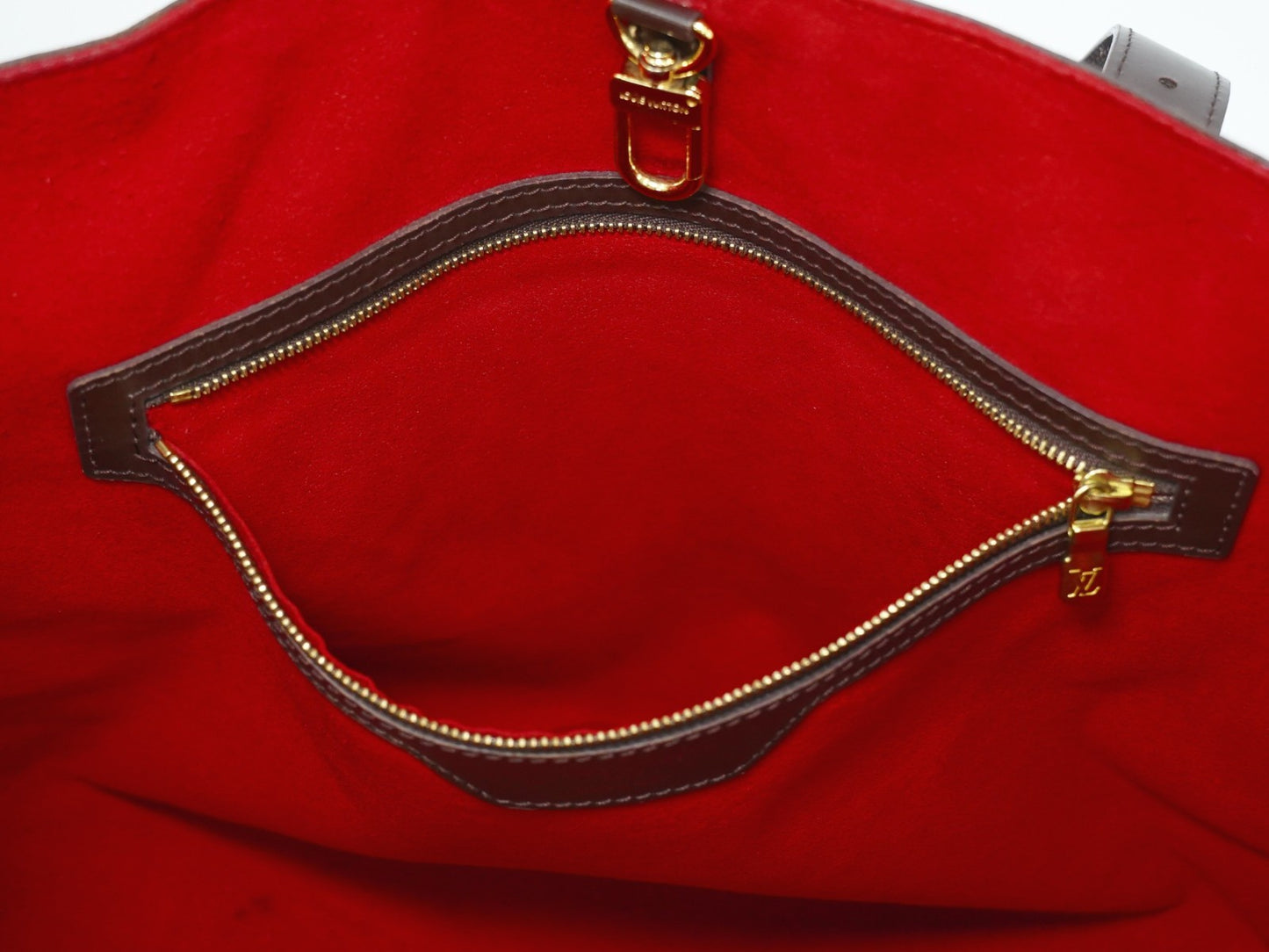 Louis Vuitton Hampstead Handbag Damier, BROWN, CANVAS, Tote bag