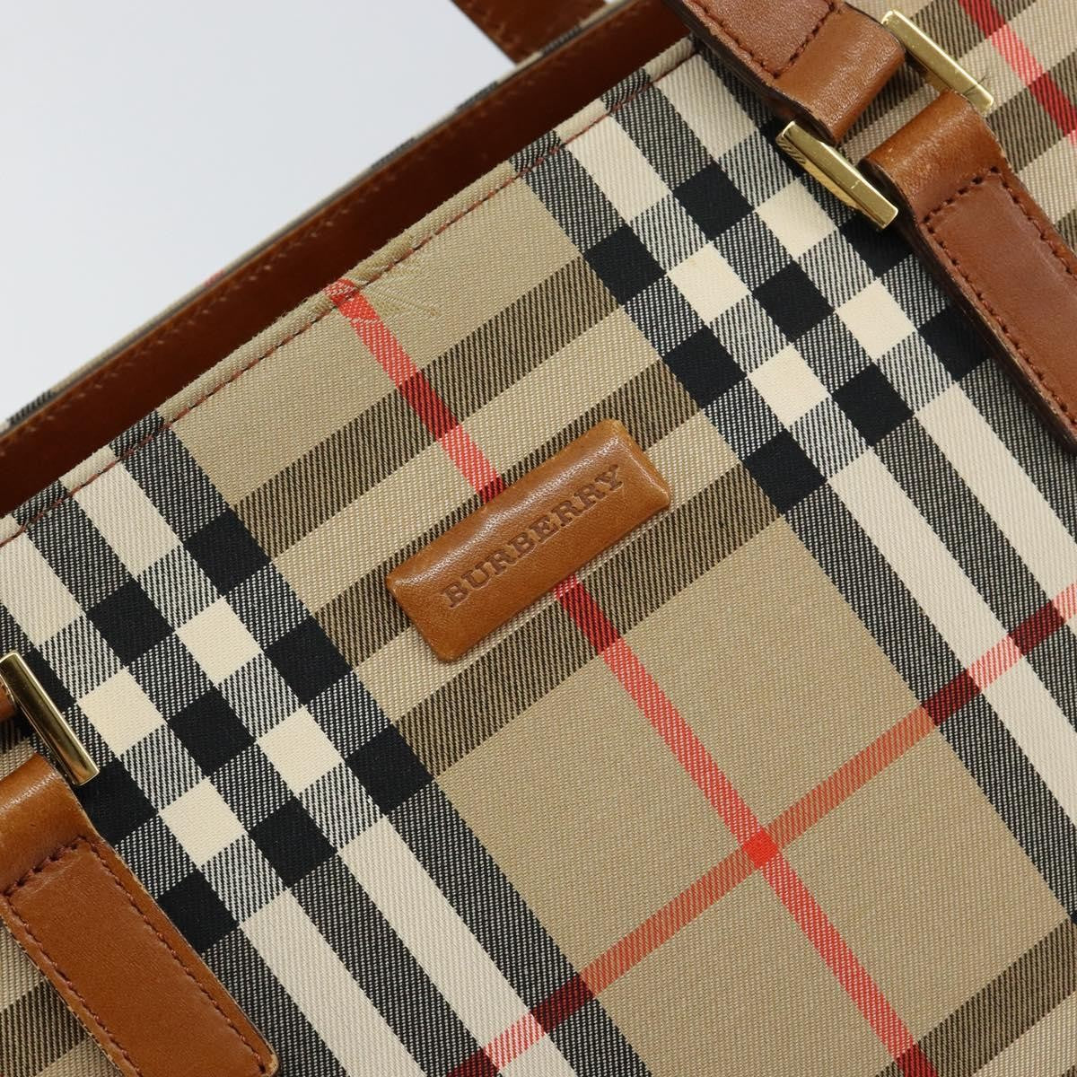 Burberry Nova Check Tote canvas check pattern, BEIGE, CANVAS, Tote bag