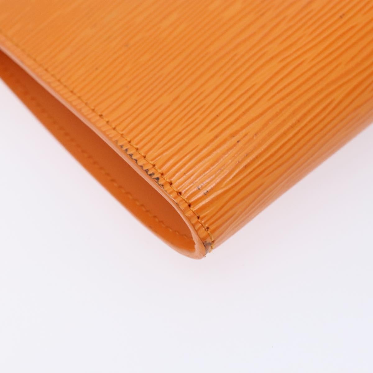 Louis Vuitton Pochette Accessoires Epi Leather, ORANGE, LEATHER, Clutche & pouche