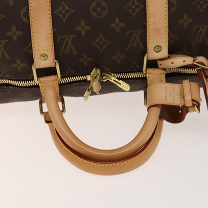 Louis Vuitton Keepall Bag Monogram Canvas, BROWN, CANVAS, Travel bag