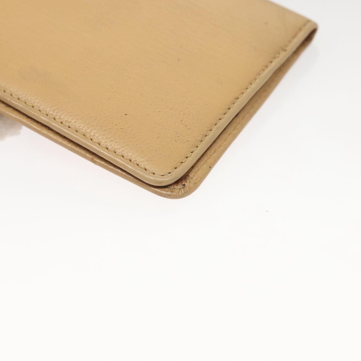 Chanel CC Card Case Leather, BEIGE, LEATHER, Card Holders