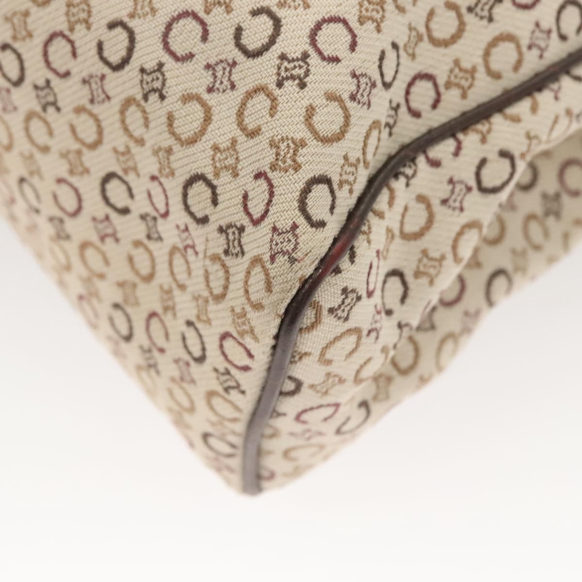 Celine Vintage Macadam Handbag Canvas, BEIGE, CANVAS, Handbag