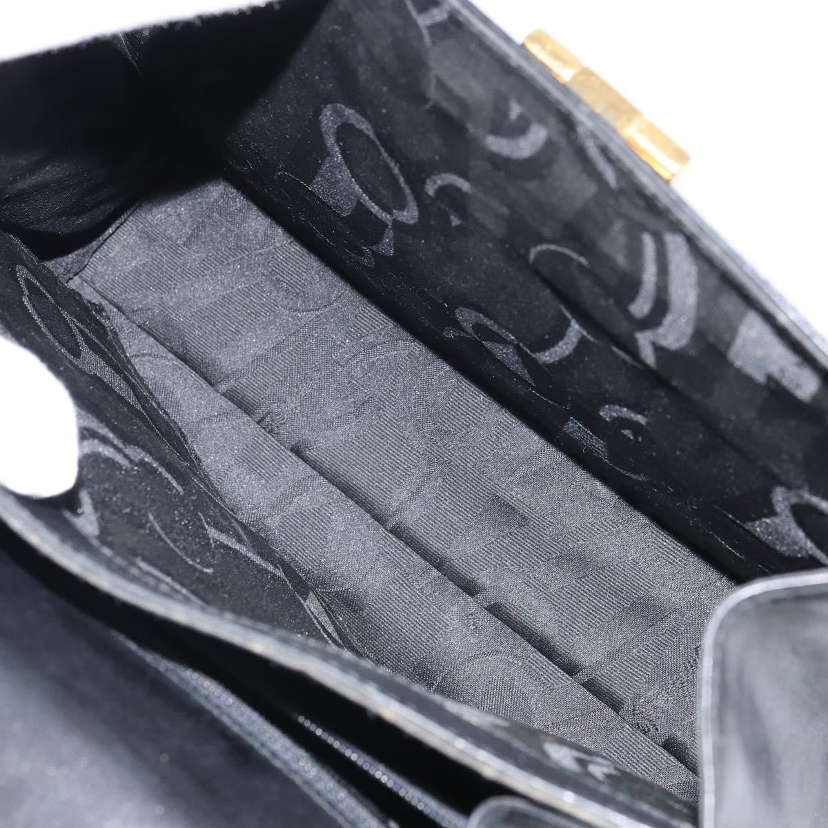 Salvatore Ferragamo Convertible Top Handle Bag Leather, BLACK, LEATHER, Handbag