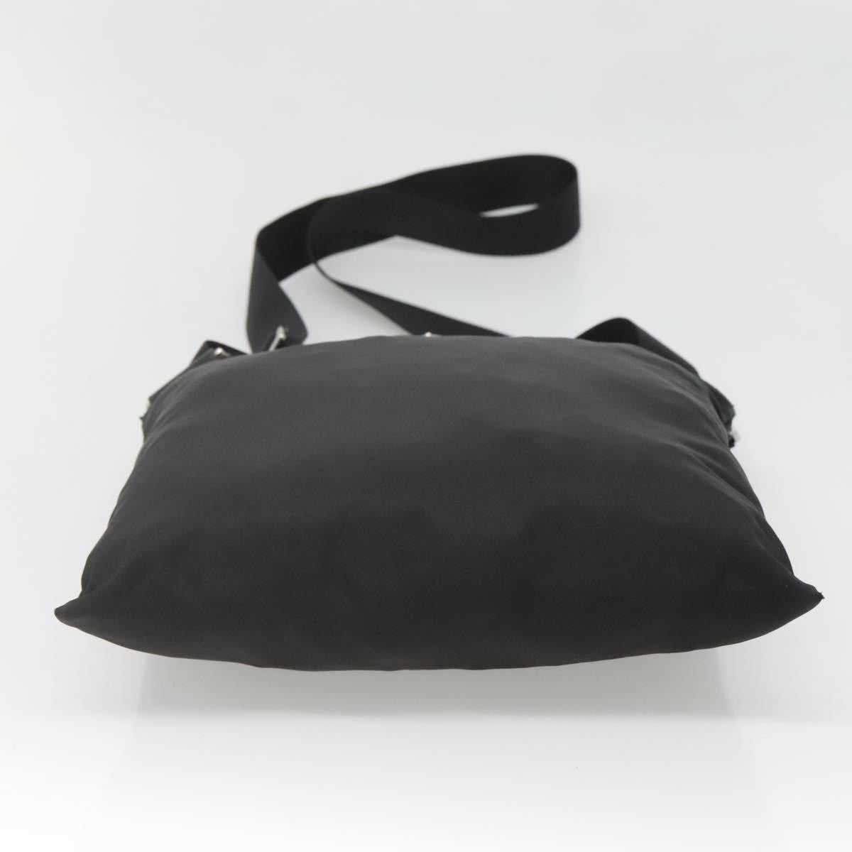 Prada Flat Messenger Bag Tessuto, BLACK, NYLON, Shoulder bag