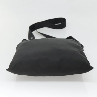 Prada Flat Messenger Bag Tessuto, BLACK, NYLON, Shoulder bag