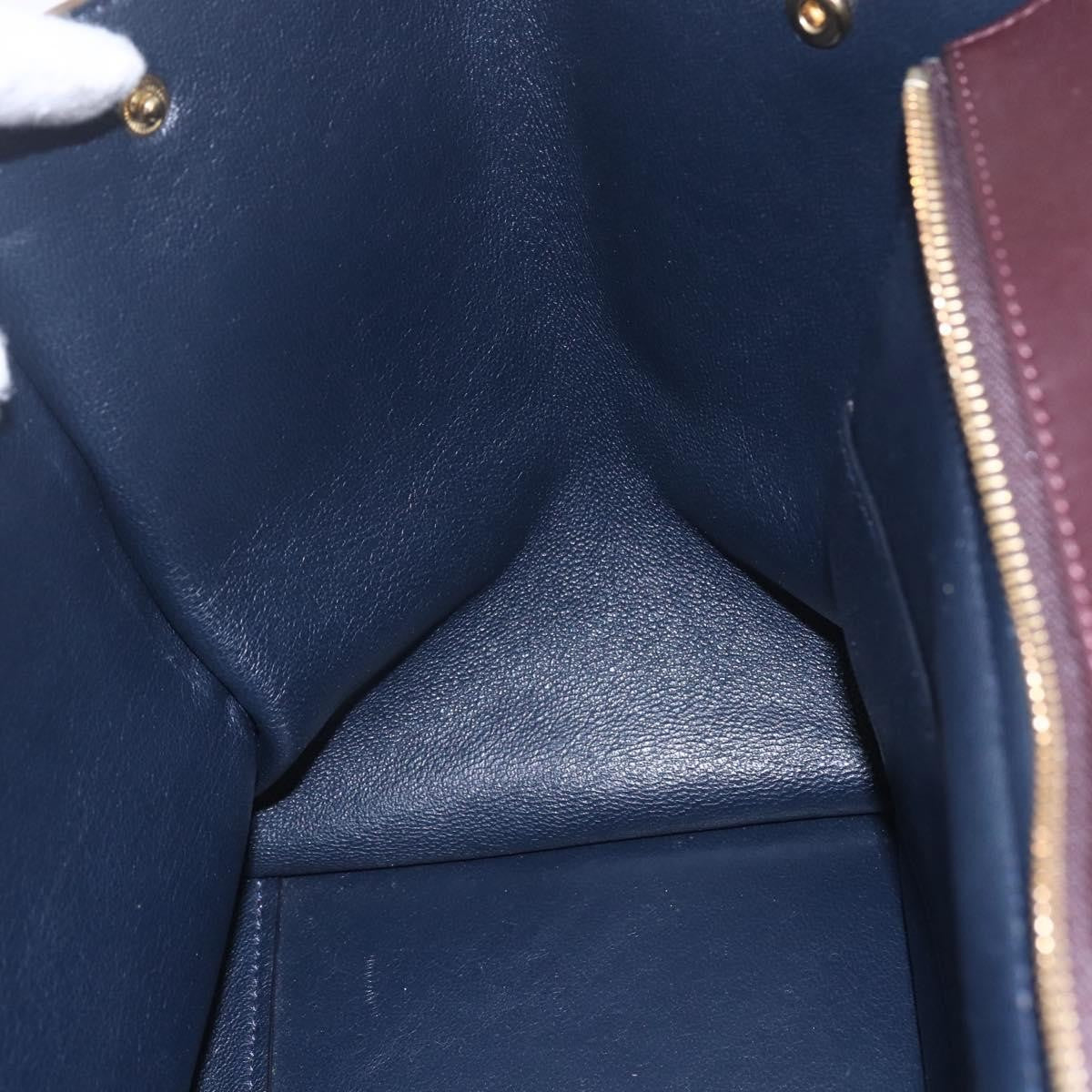 Celine Tricolor Trapeze Bag Leather, BROWN, LEATHER, Handbag