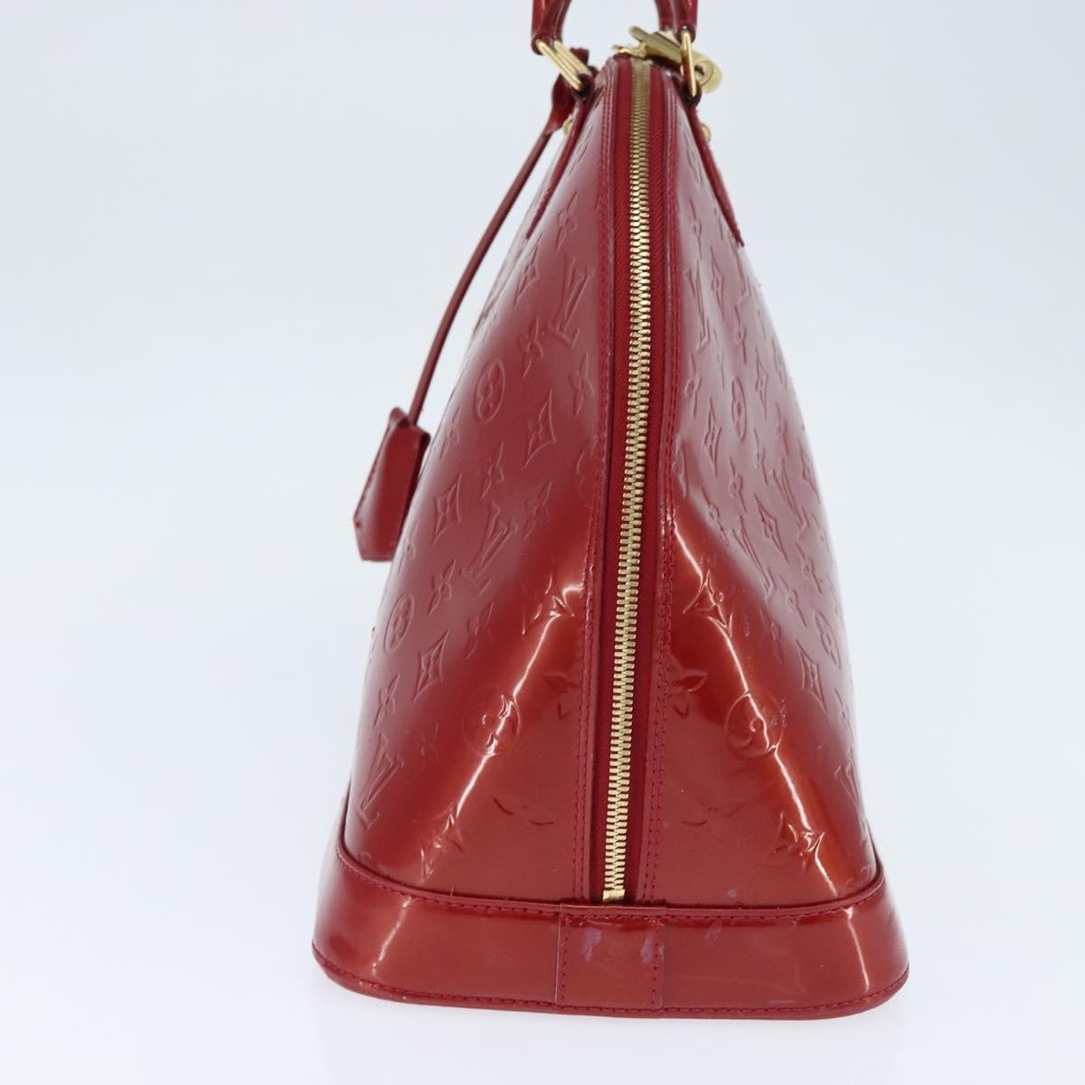 Louis Vuitton Alma Handbag Monogram Vernis, RED, PATENT_LEATHER, Handbag