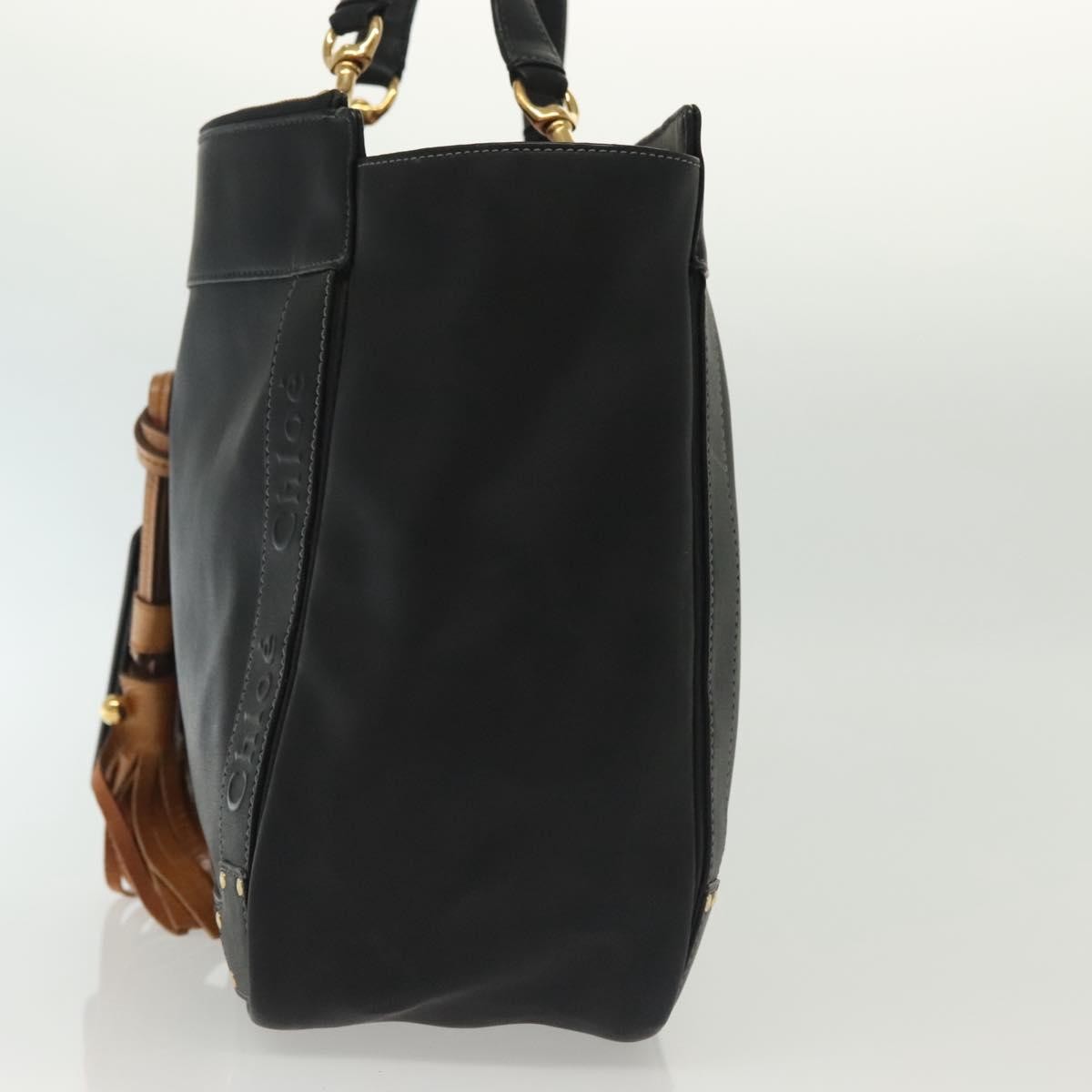 Chloe Vintage Shoulder Bag Leather, BLACK, LEATHER, Shoulder bag