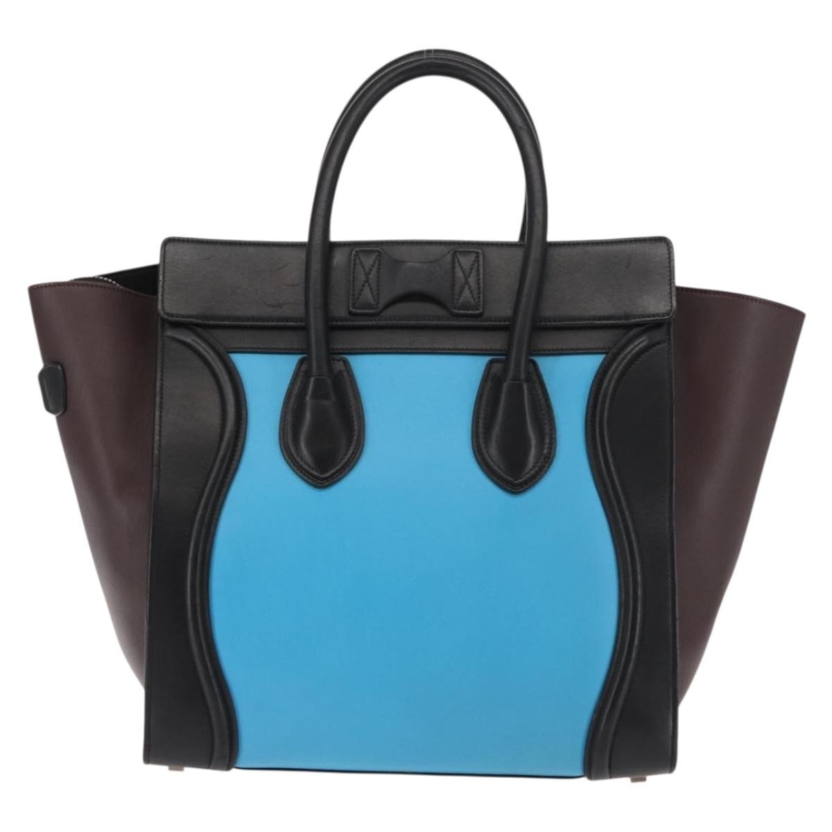 Celine Tricolor Luggage Bag Leather, MULTICOLOUR, LEATHER, Handbag