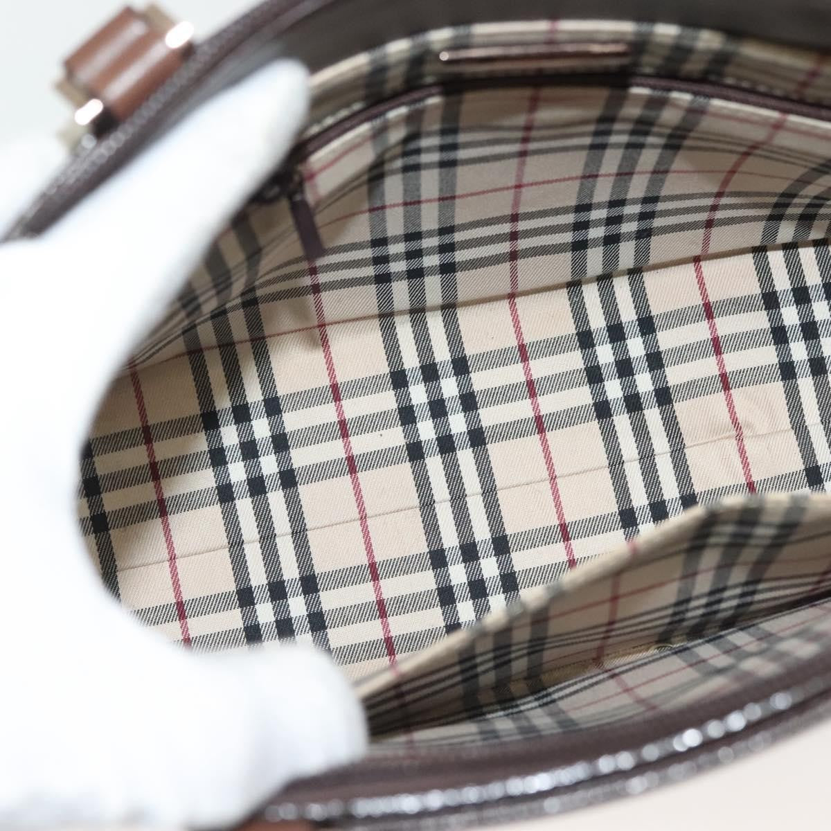 Burberry Handle Tote Leather, BROWN, LEATHER, Handbag