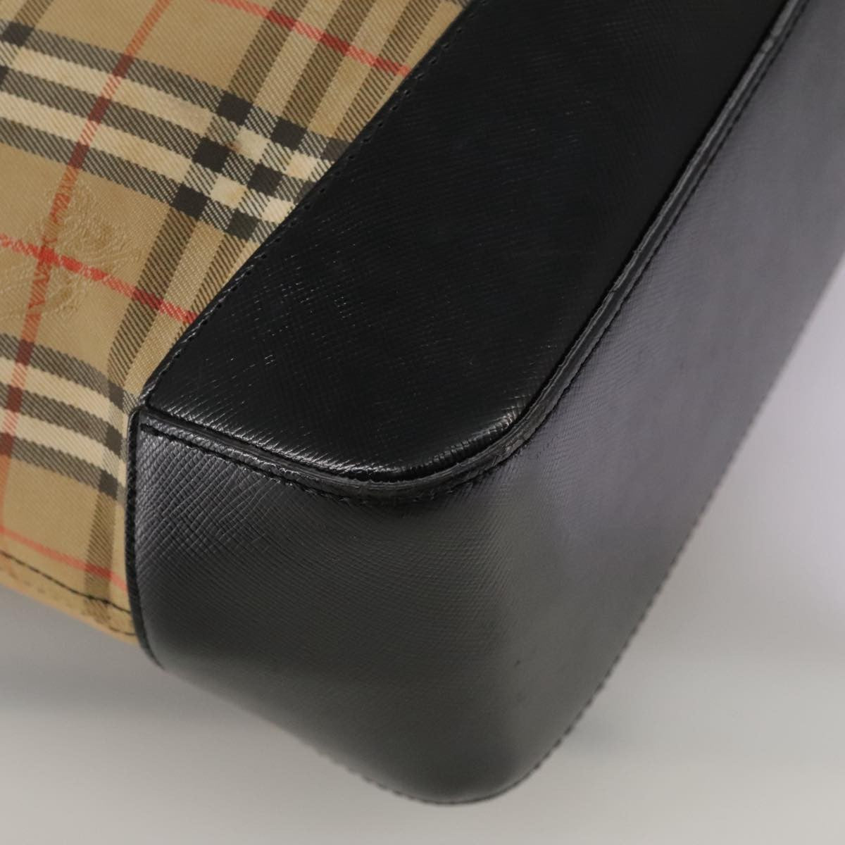 Burberry Nova Check Tote Leather, BEIGE, CANVAS, Tote bag