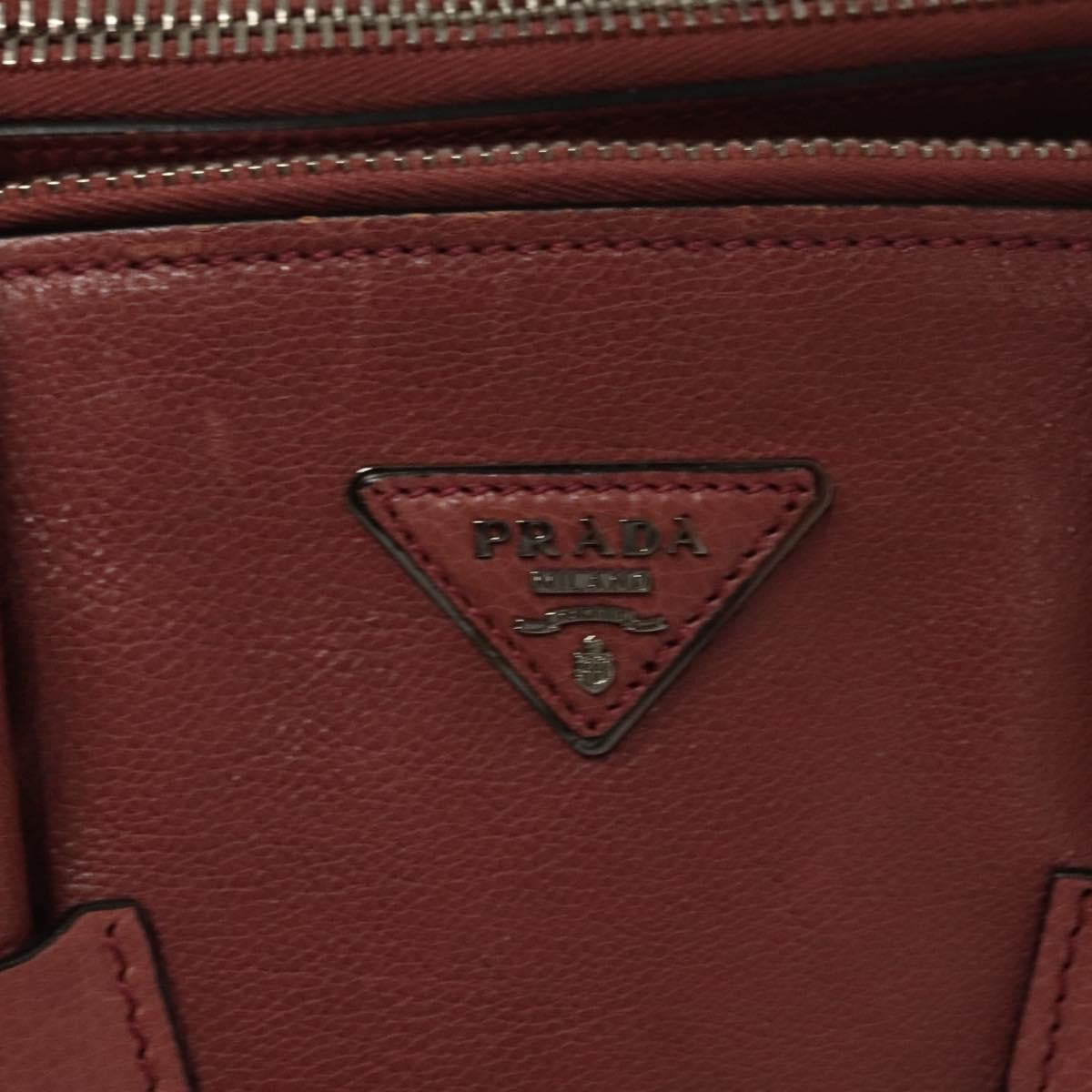 Prada Twin Pocket Convertible Tote Cervo Leather, PINK, LEATHER, Handbag