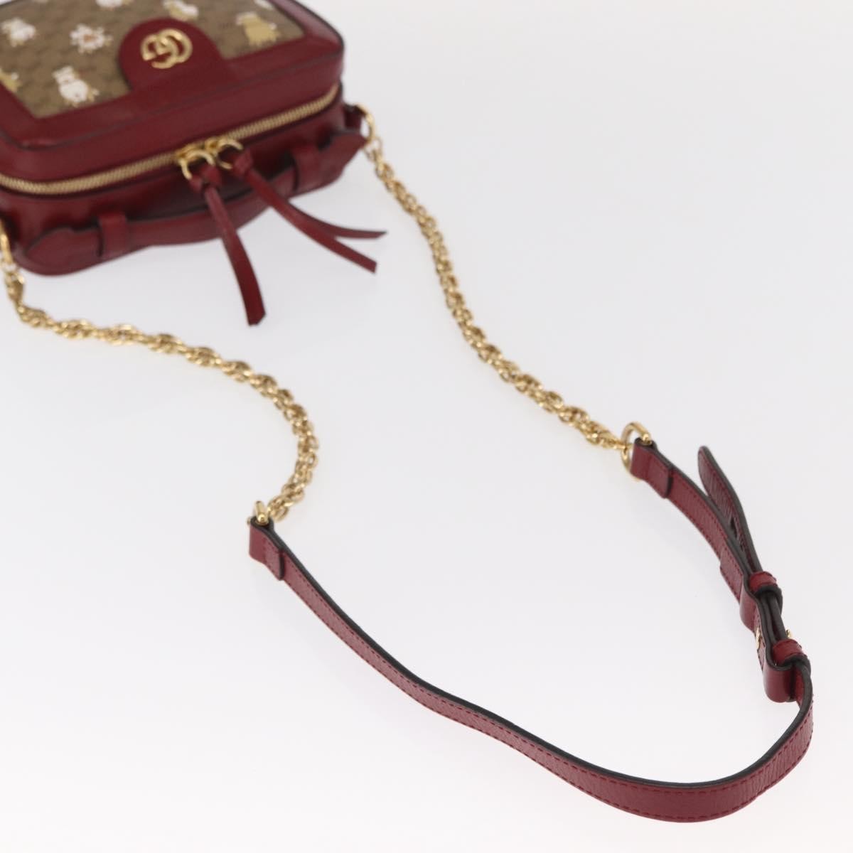 Gucci Doraemon Ophidia Zip Around Camera Bag Printed Mini GG Coated Canvas, BEIGE, CANVAS, Shoulder bag