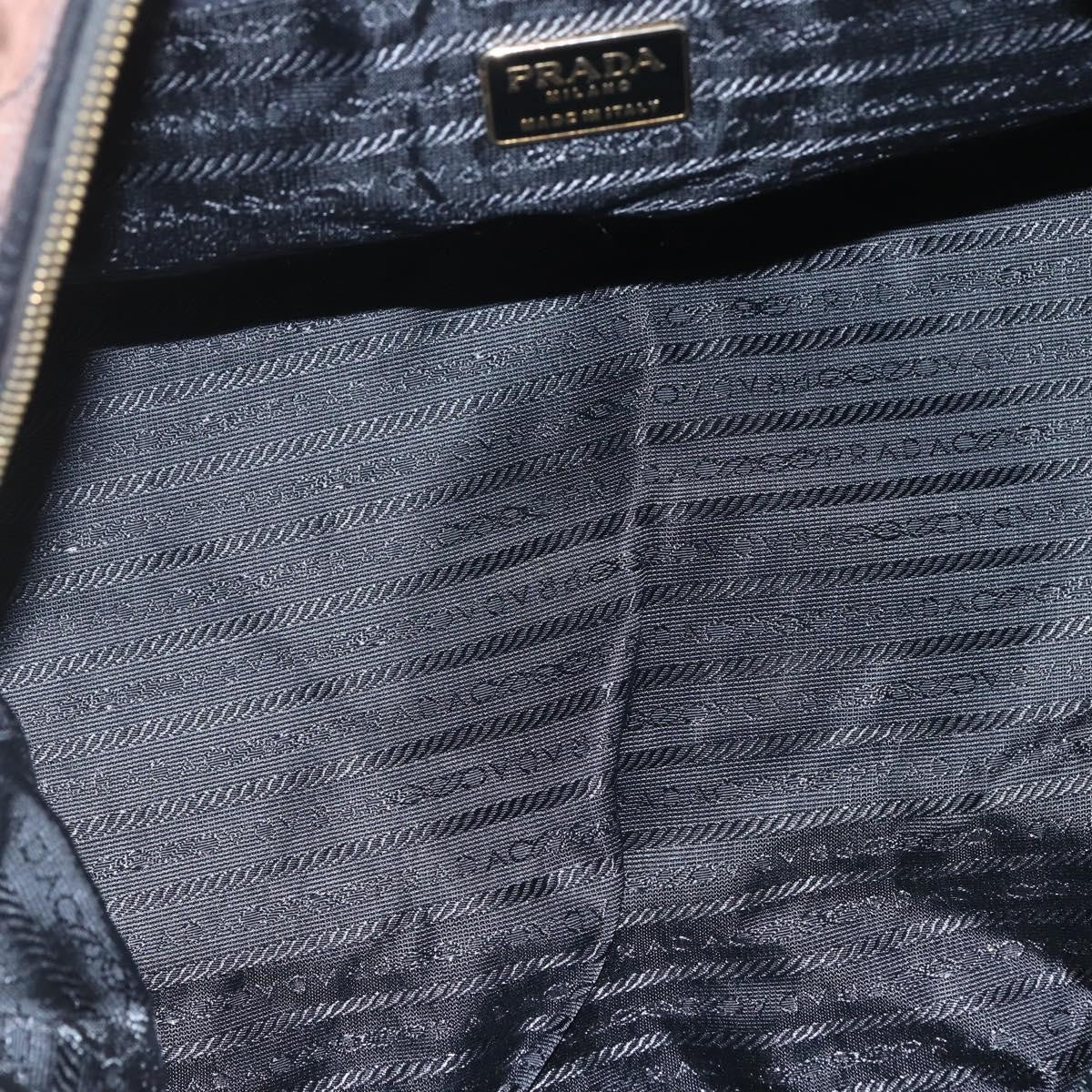 Prada Vintage Chain Handbag Tessuto, BROWN, NYLON, Handbag