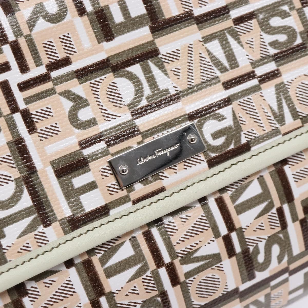 Salvatore Ferragamo Vintage clutch Bag Canvas, BEIGE, CANVAS, Clutche & pouche