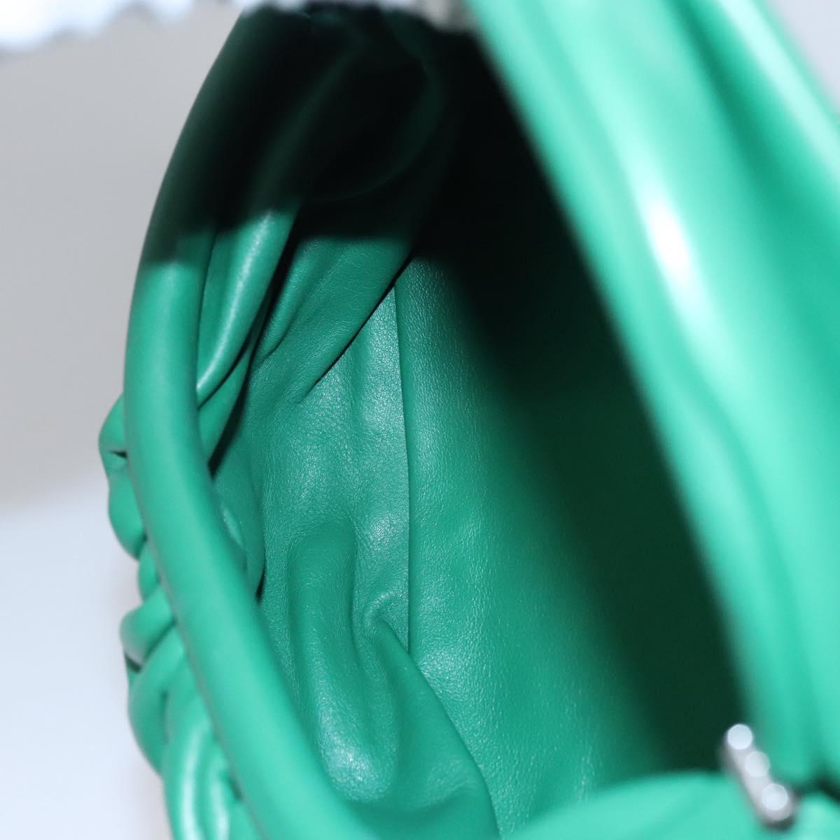 Bottega Veneta The Chain Pouch Leather, GREEN, LEATHER, Clutche & pouche