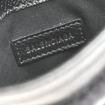 Balenciaga Explorer Strap Pouch Leather, BLACK, LEATHER, Shoulder bag