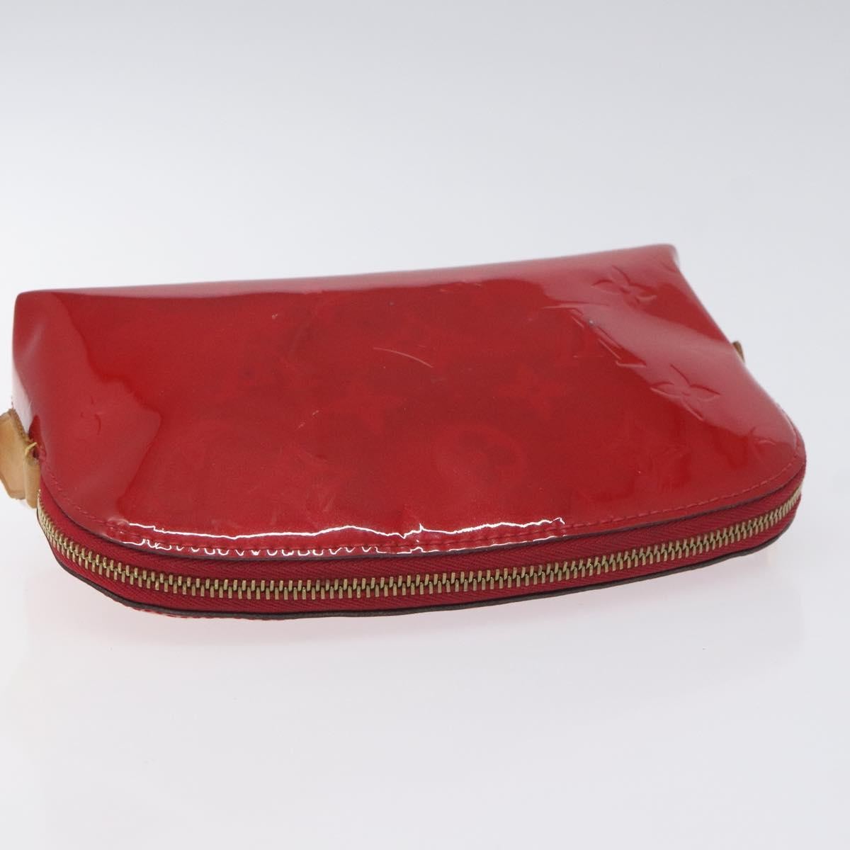 Louis Vuitton Cosmetic Pouch Monogram Vernis, RED, PATENT_LEATHER, Toiletry Case