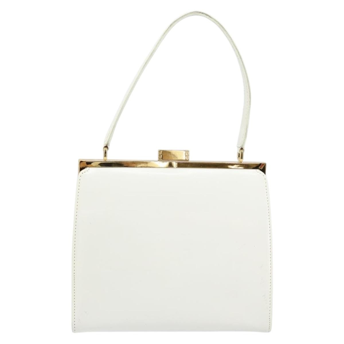 Versace Vintage Handbag Leather, WHITE, LEATHER, Handbag