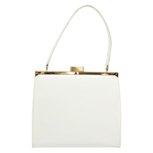 Versace Vintage Handbag Leather, WHITE, LEATHER, Handbag