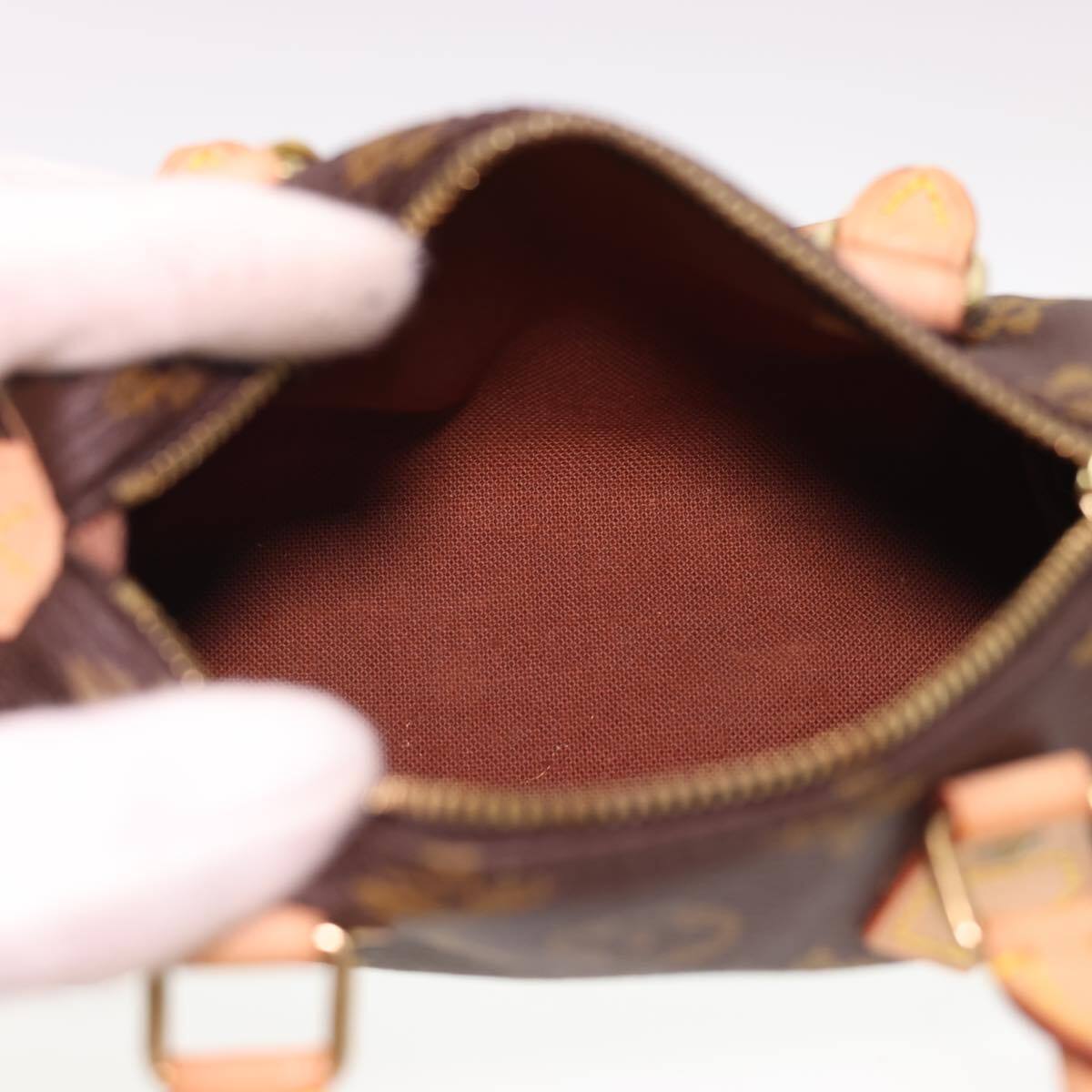 Louis Vuitton Speedy Mini HL Handbag Monogram Canvas, BROWN, CANVAS, Handbag