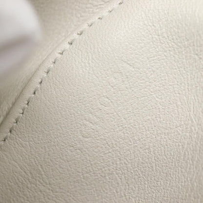 Celine Triangle Bag Leather, WHITE, LEATHER, Handbag